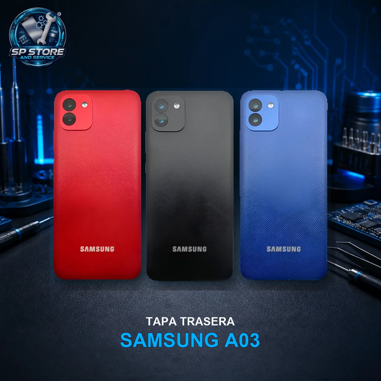 TAPA SAMSUNG A03 BLUE