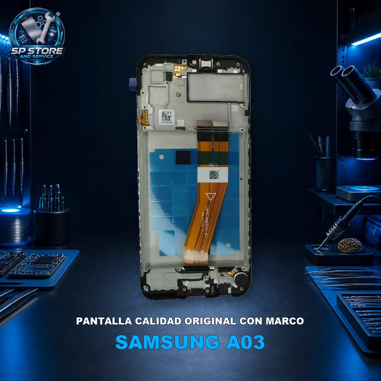 MODULO ORIGINAL SAMSUNG A03 CON MARCO
