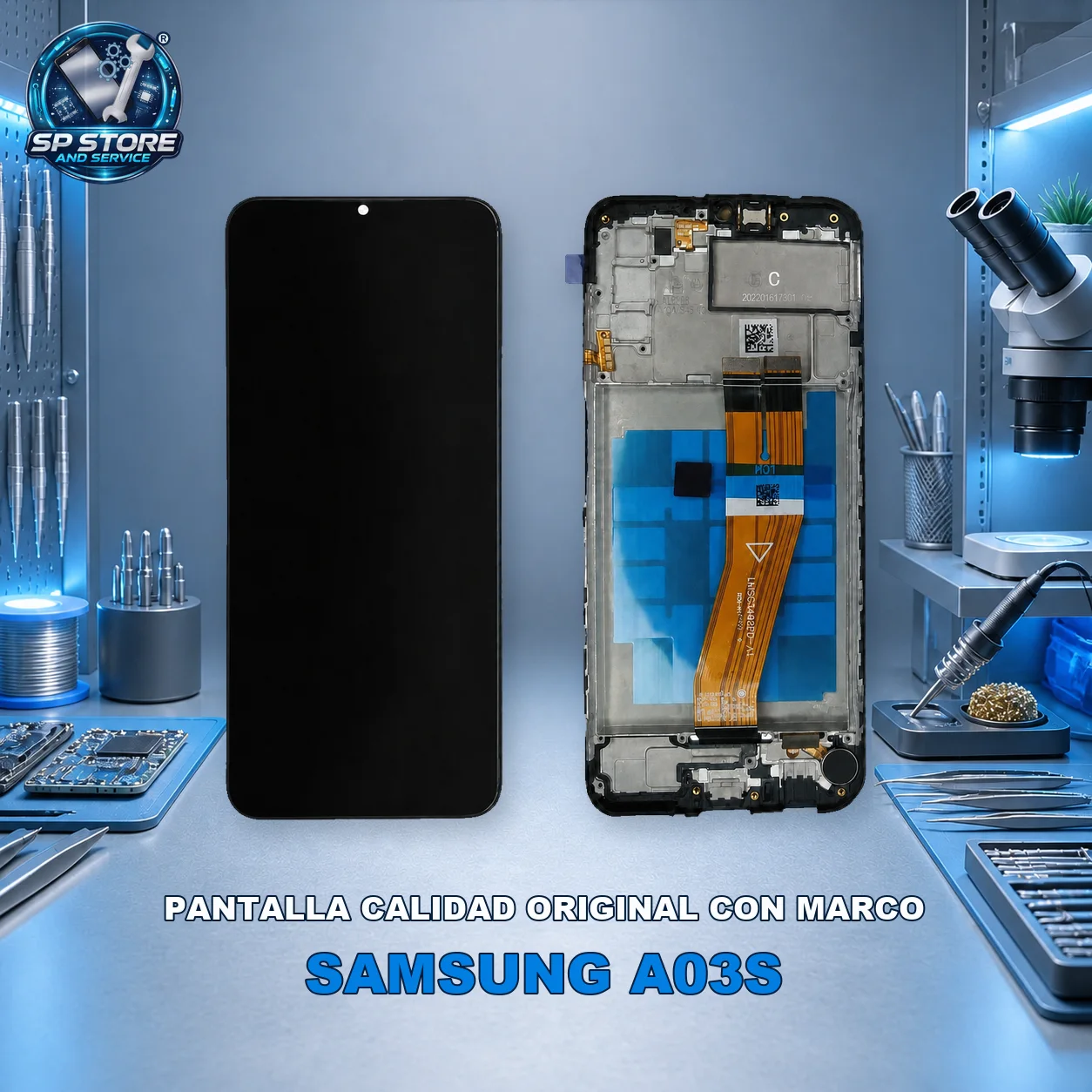MODULO ORIGINAL SAMSUNG A03S CON MARCO