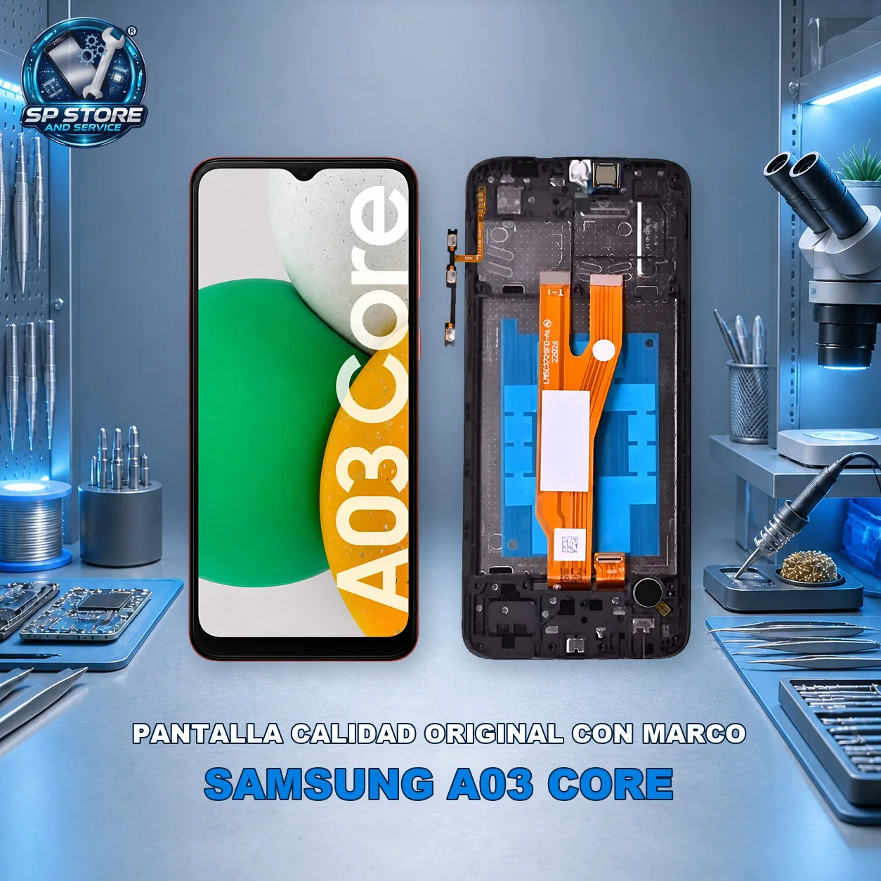 MODULO ORIGINAL SAMSUNG A03 CORE CON MARCO