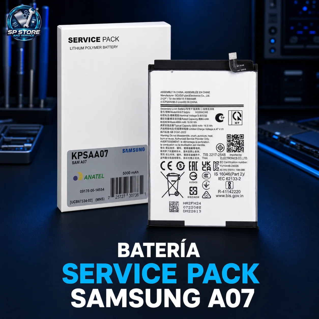 BATERIA SAMSUNG A07 SERVICE PACK