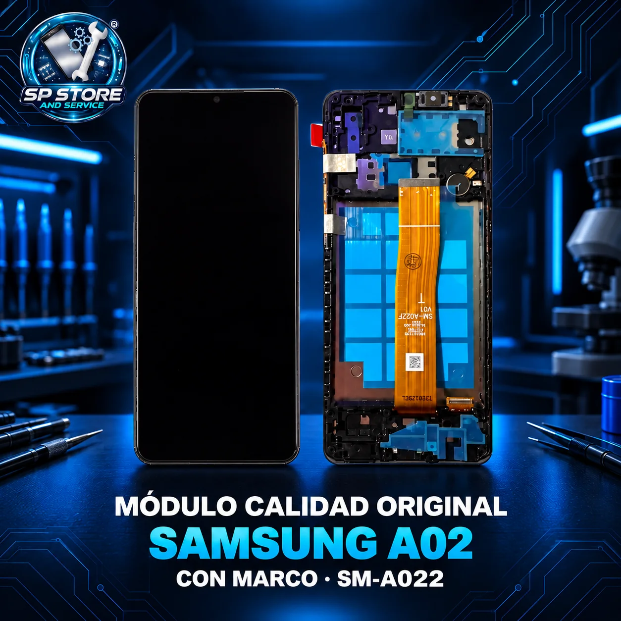MODULO ORIGINAL SAMSUNG A02 CON MARCO — SM-A022M
