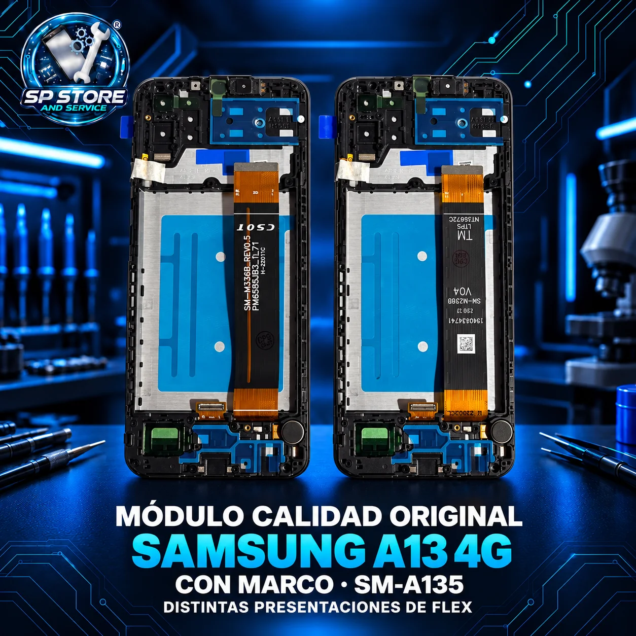 MODULO ORIGINAL SAM A13 4G CON MARCO — SM-A135F/M336B