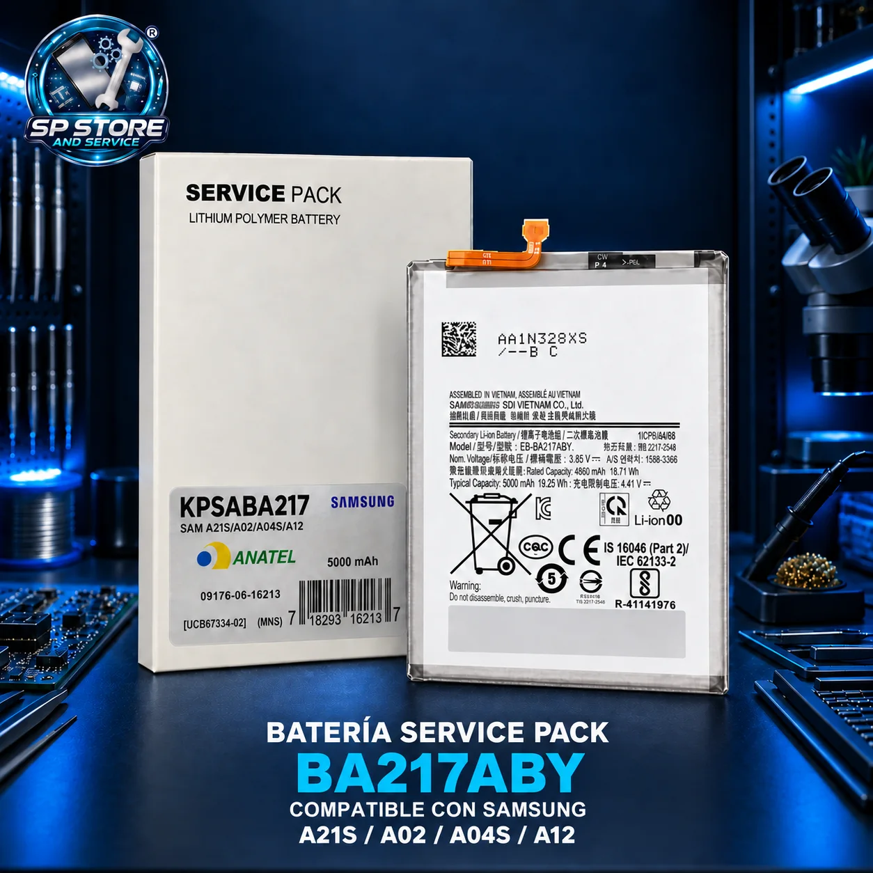 BATERÍA SAMSUNG BA-217ABY SERVICE PACK — SAMSUNG A02/04S/12/13/21S