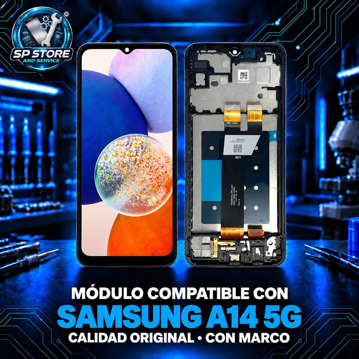 MODULO ORIGINAL SAM A14 5G CON MARCO (A146P) — SM-A146P