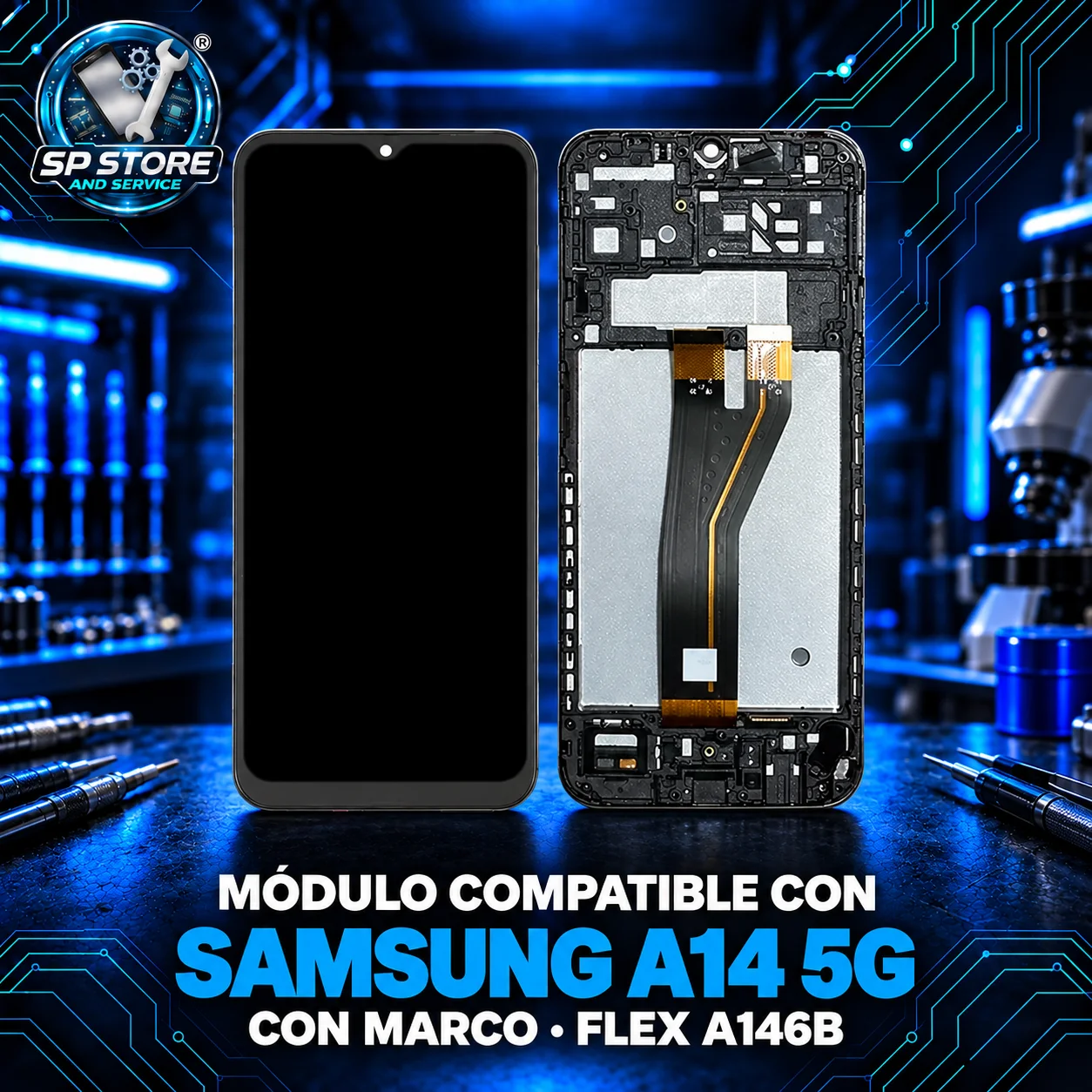 MODULO SAM A14 5G CON MARCO