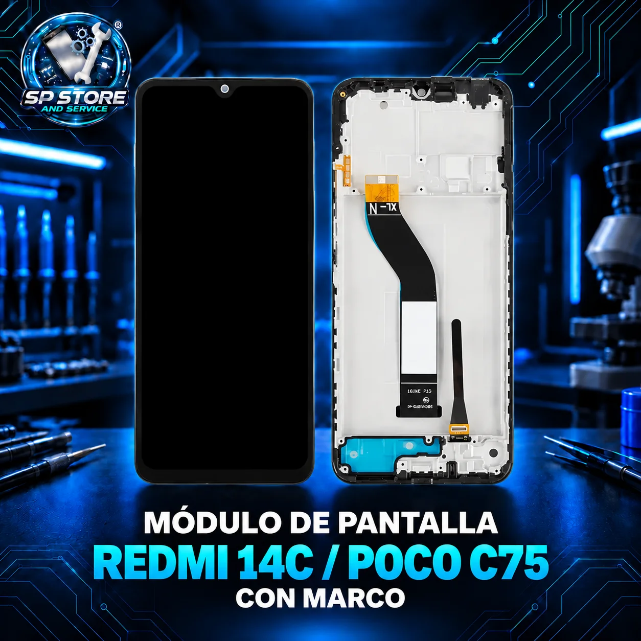 MODULO REDMI 14C CON MARCO