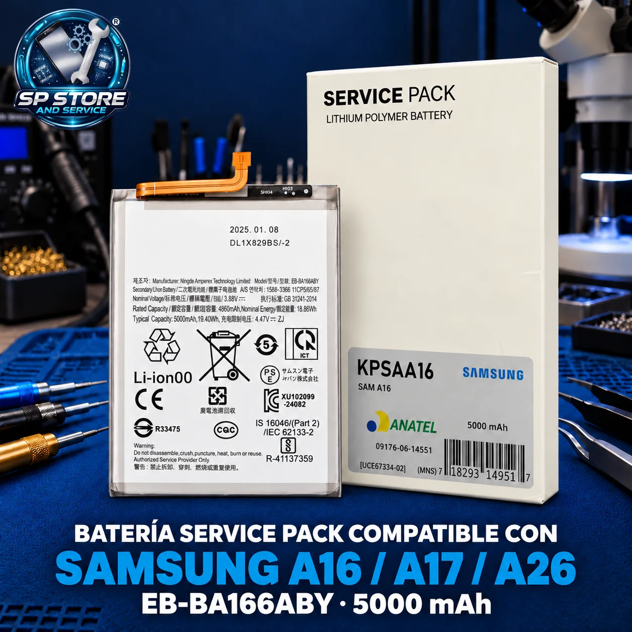 BATERIA SAMSUNG A16/17/26 SERVICE PACK