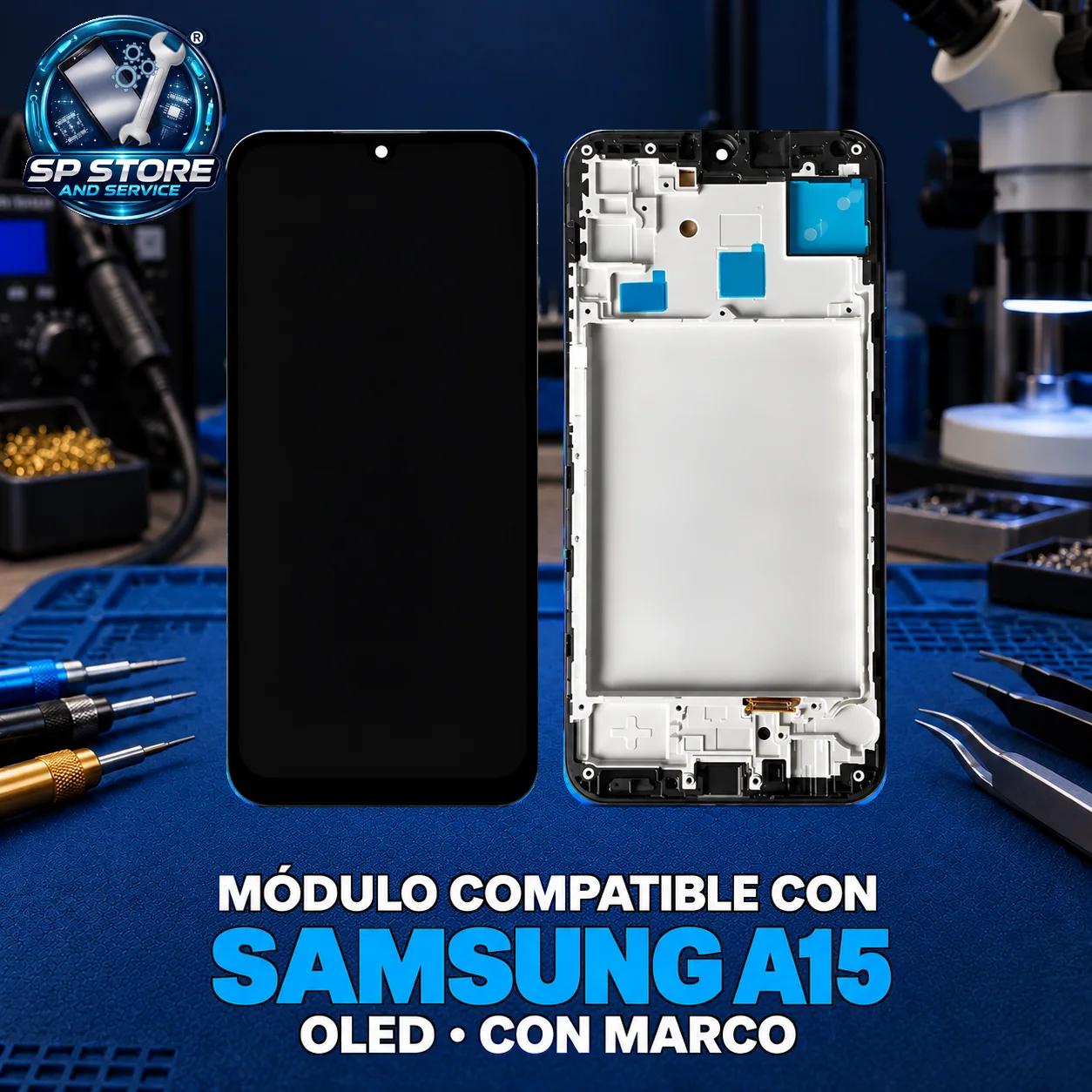 MODULO SAM A15 4G CON MARCO